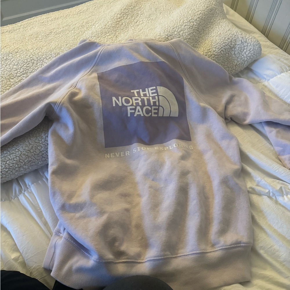 North face light purple hoodie